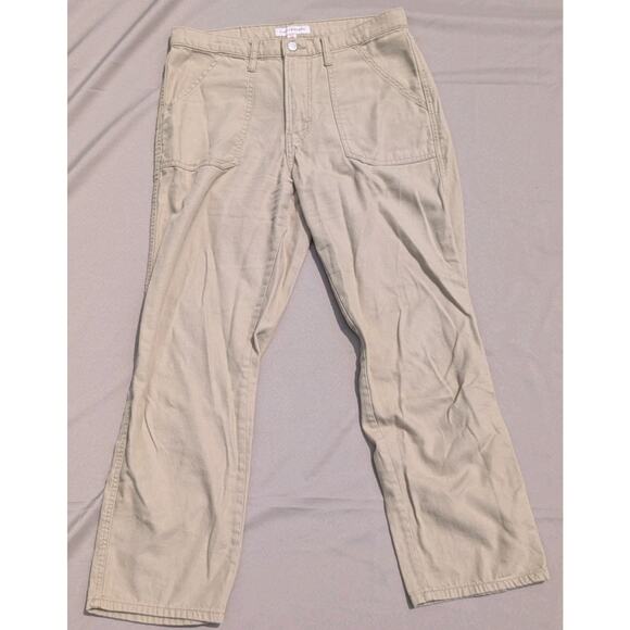 Lucky Brand Jeans Womens Size 6/29 Khaki color Twill Ankle Straight Leg - Picture 1 of 5